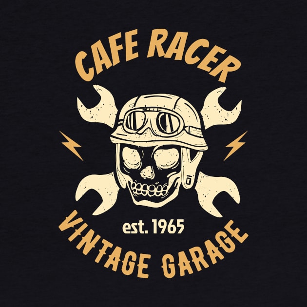 Cafe Racer Motorcycle Workshop Mechanic by Foxxy Merch